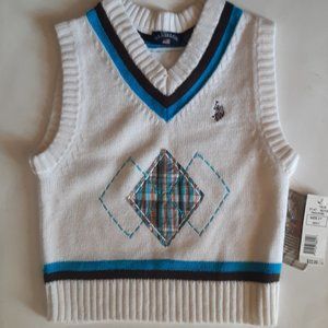 New With Tags U.S. Polo Assn. Toddler Boys 2T Sweater Vest